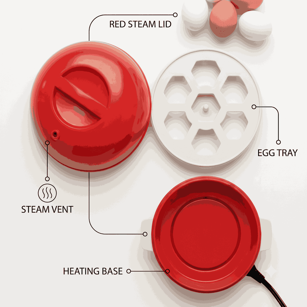 The HUA™ Electric Egg Boiler