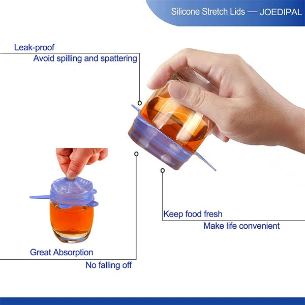 The HUA™ Stretchable Silicone Lids (PACK OF 6)