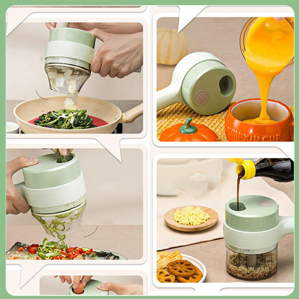 The HUA™ Multi-Prep 4-in-1 Handheld Food Processor