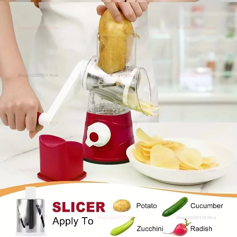 The HUA™ 3-in-1 Tabletop Drum Grater