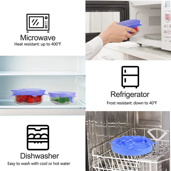 The HUA™ Stretchable Silicone Lids (PACK OF 6)
